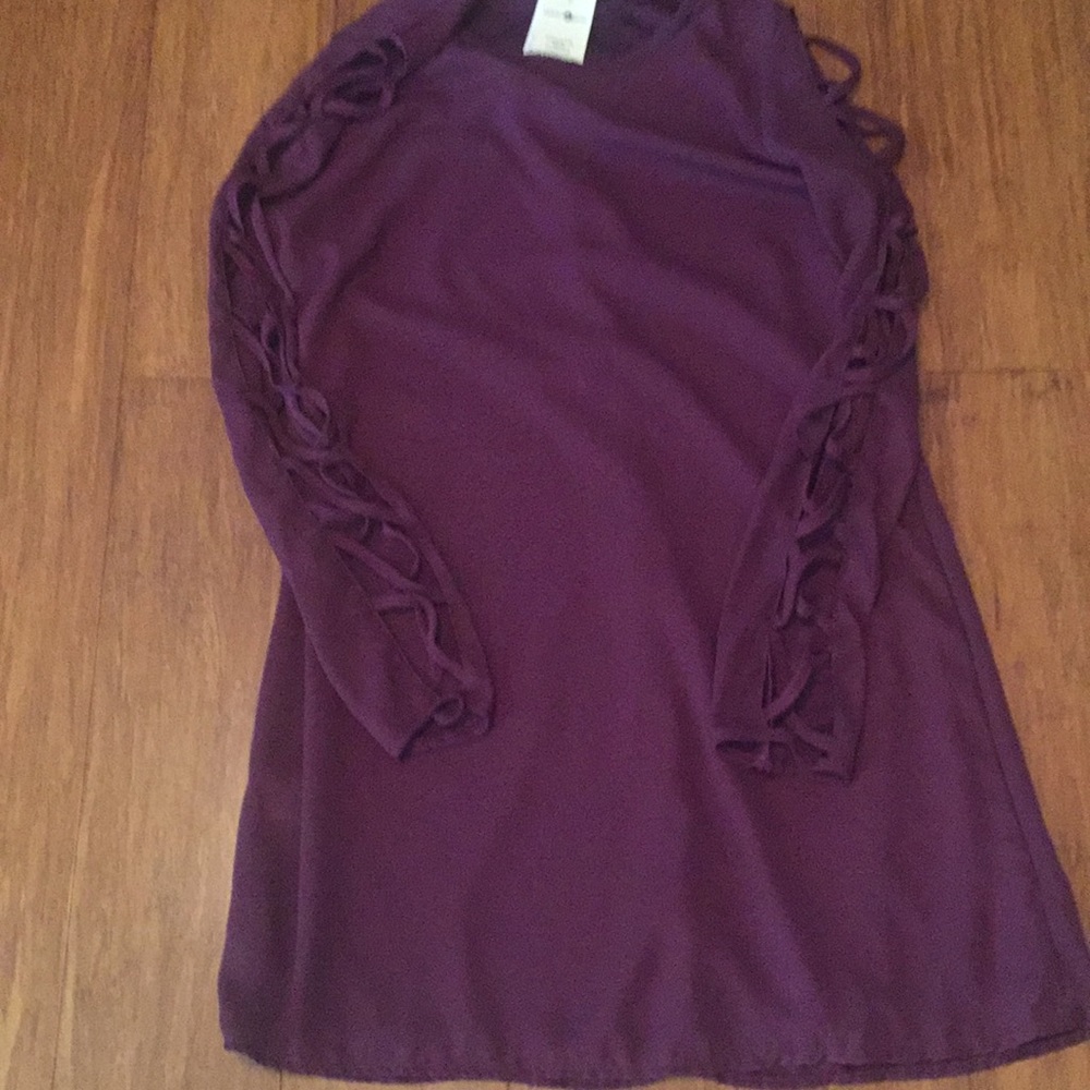 Wishful Park Plum Color Blouse Lattic